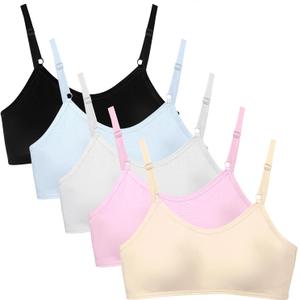 Girls Training Bra Teen Bras Everyday Big Kids Padded Bra (One Size)