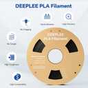 PLA 1.75mm 3D Printer Filament, Dimensional Accuracy +/- 0.02mm, Neatly Wound, No Clogging, Vacuum Package, Fits for Most FDM 3D Printers, Cardboard Spool 1kg Black