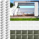 10 Set Outdoor Curtain Weights Upgraded 30 oz High Weighted Sand Bags with 30 Metal Clips for Gazebo Patio Tent Tablecloth 7.5"*8.7" Green