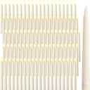 Flameless Flicker Taper Candles LED Candles Flickering Warm White Light Ivory LED Candlesticks Window for Christmas Wedding Home Decor (8.5 Inches, 100)