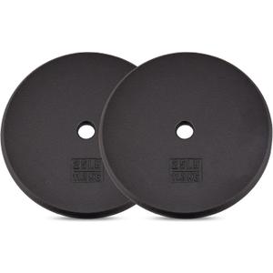 Yes4All Standard Weight Plates, 1-Inch Cast Iron Barbell Weights, Wide Range 540 LB, Ideal for Strength Training & Workout Routine  Set of 4