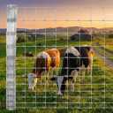 Livestock Fence, 5Ft x 328Ft Galvanized Wire Fencing, Cattle Farm Fence, Heavy Zinc Coated Deer Goat Cattle Fence for Farm Yard Livestock Protection