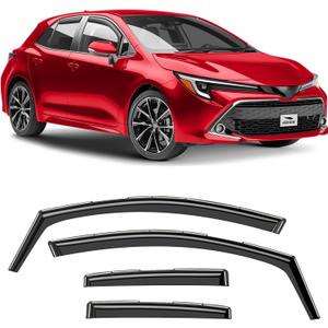 Voron Glass in-Channel Extra Durable Rain Guards for Toyota Corolla 2020-2025 Hatchback, Window Deflectors, Vent Window Visors, 4 Pieces - 200591