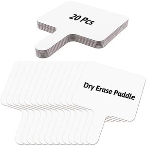 20 Pack Small Dry Erase Boards Double Sided Answer Paddles 10 X 8 Inch White Handheld Board for Classroom Office Auction Party Voting Meeting Family Games Party