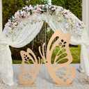 Large Wooden Butterfly Decoration 2.95 ft and 1.97 ft Butterfly Shape Craft Wood Decoupage Slices Birthday Wedding Baby Shower Decorations