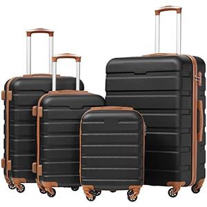 Coolife Luggage 4 Piece Set Suitcase Spinner Hardshell Lightweight TSA Lock Coolife Luggage 4 Piece Set Suitcase Spinner Hardshell Lightweight TSA Lock
