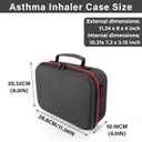 Nebulizer Bag for Smart Nebulizer,Portable Hard Case,Desktop Inhaler Nebulizer for Home Travel Use, Medicine Storage Bag for Inhaler Spacer, Masks, Asthma Accessories for Kids and Adults,Red