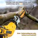 Cordless Reciprocating Saw Compatible With Dewalt 20V Max Battery(NO Battery), Power Recipro Saw,0-3000 SPM Variable Speed, Tool-free Blade Change, 4 Blades Kit for Wood/Metal/PVC Cutting