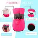 YAODHAOD Dog Shoes for Small Dogs, Puppy Dog Boots & Paw Protector for Winter Snowy Days, Anti-Slip Sole Dog Booties for Indoor Hardwood Floor 4PCS (Pink, Size: 5)