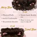 2PCS Messy Bun Hair Piece-Large Wavy Curly & Donut Updo Hair Pieces Set, Scrunchies Synthetic Chignon Ponytail Extensions Thick Updo for Women(Medium Brown)