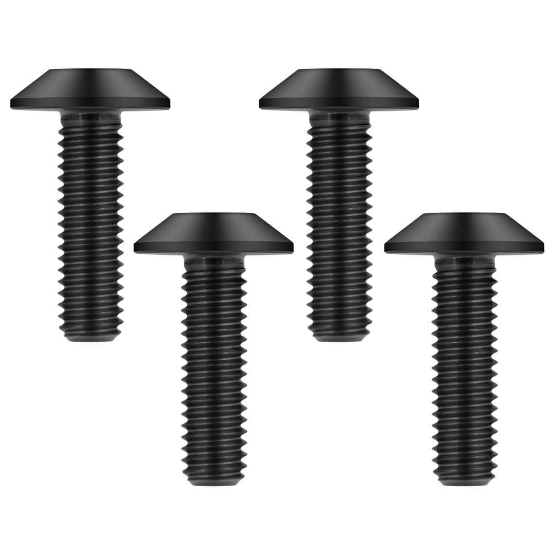 Titanium Bolts M6x20 - Lightweight Design | Ideal for Humid/Salty Environments T30 Screws for Umbrella Head Hardware, Motorcycle MTB & Cycling Parts (4PCS M6X20mm Black)