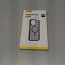 Lamicall Magnetic Case for iPhone 15 Pro Max, for Magsafe - [Diamond Textured Anti-Slip Edge] [Military Grade Shockproof Protection] Translucent Hard Slim Magnet Protective Cover (Black)