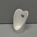 Ceramic Upright Spoon Rest, 6 Inch Heart-Shaped White Spoon Rest for Stove Top, Gomakren Standing Spoon Holder for Kitchen Counter - House Warming Decor Gifts, White Kitchen Accessories