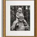 Yaetm 16x20 Gold Picture Frame, Ornate Vintage Frame for Art Prints, Single