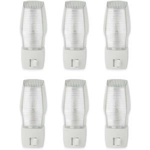 OSKOS 6 Pack, Plug in Night Light with Manual On/Off Switch, 7W Incandescent Bulb Included, ETL Listed.