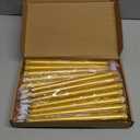 Macarrie 24 Packs Flameless Taper Candles Battery Operated Fake 11 Inch Long Candlelight LED Flameless Candlesticks Flickering Tapered for Christmas Church Prayer New Year Wedding(Gold)