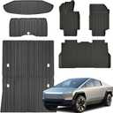 KUST Floor Mats & Bed Mat for Tesla Cybertruck 2023-2025, Custom Fit All Weather Floor Mats Cybertruck Accessories TPE Cargo Liners Heavy Duty, Full Set of 6