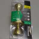 Kwikset Mobile Home Interior Passage Door Knob, Handle For Closet and Hallway Doors, Non-Locking Doorknob in Polished Brass (Pack of 1)