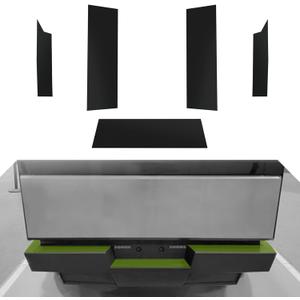 Rear Bumper Tailgate Protector Cover Compatible with Tesla Cybertruck 2023 2024, Truck Bed Tailgate Step Truck Sill Molding Cap Protective Trim Stainless Steel, Cybertruck Accessories, Black
