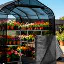 e.share Sun Shade Cloth, 40%-50% Sun Block Mesh Net, 6.5FT x 6FT Breathable Black Screen for Garden Greenhouse Patio Plants Vegetables Flowers