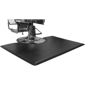 1 Inch Thick Barber Cutting Chair Salon Floor Mats for Beauty Hair Stylist Station Anti Fatigue (Black, 5 Ft  3 Ft Rectangle)