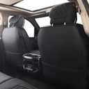 JOJOBAY Car Seat Covers for Dodge Ram Full Set,Fit Ram 2009-2026 1500/2500/3500 Pick-up Truck,Crew,Regular,Quad,Mega Cab,Waterproof Leather Seat Covers Protectors5 PCS Full Set,Black