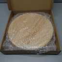 HillSpring Wood Pedestal Stand, 11.8" Round Wood Riser for Kitchen Bathroom Counter Organizer, Sturdy Farmhouse Display Tray to Elevate Soap Dispenser, Plants, Vases