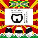 sanderala Ibiza Final Boss Costume Rave Accessory Set Black Bowl Cut Wig, Goatee, Gold Chain, Fake Tattoo Sleeves & Shades Funny Fancy Dress Costume Kit for Halloween