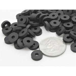SHKIBY [100 Pack] 1/4" x 5/8" EPDM Rubber Washer, Neoprene Flat Washers spacers, 16.5mm OD 6.5mm ID 3mm Thickness for Faucet Pipe Water Hose & Bolts etc