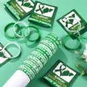 60 Pcs/30 Sets Liver Cancer Awareness Silicone Wristbands with Cards Include 30 Green Ribbon Wristband 30 Liver Cancer Awareness Cards for Men Women Teen Campaign Support Charity Supplies