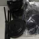 6 Pcs Black Wig Stand, 9.8 to 18.9 Inches Adjustable Height Portable Non Slip Stable for Multiple Wigs Styling Practice Display Drying Travel