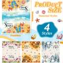 Dispowreath 4 Pcs Mailbox Covers Magnetic Standard Size 18 x 21 Inch Hello Spring Summer Autumn Winter Magnetic Mailbox Covers Wraps for Holiday Christmas Garden Yard Home(Romantic Style)