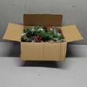 Christmas Garland, 9Ft Christmas Garland with Lights & Timer, 50LED Waterproof Battery Operated Lighted Garland Outdoor, Indoor Prelit Garland for Mantle, Stairs, Outside Christmas Decor Decorations