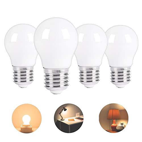 Spolico Low wattage A15 LED Light Bulb Replacement 15W 20W 25W E26 Base 120V 2W 150lm Soft White 2700K Non-Dimmable for Bathroom, Bedroom, Bedside Accent Lamps, Pack of 4