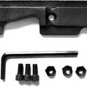 QD Locks Side mounting Rails ak Scope Mounts Basesfor Scopes and Red Green Dot Scopes (Black-1)