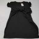 LILLUSORY Womens Casual Short Sleeve T Shirt Dress 2025 Summer Bodycon Wrap Ruched Mini Night Out Sundress (Medium, Black)