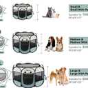 Siedihit Dog Playpen, Puppy Pet Playpen, Medium Dogs Tent Crates Cage Indoor/Outdoor, Portable Pop Up Dog Kennel Playpen with Carrying Case for Dogs/Cats/Rabbits, Removable Zipper Top, Grey