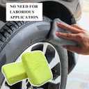 Yourkar 2 PCS Car Wash Applicator, Rectangular Microfiber Applicator Cleaning Pads for Wax Polishing, Soft Premium Microfiber Sponge for Vehicle Washing, Universal Car Accessories (Yellow)