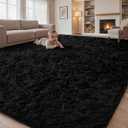 Area Rug 9x12 Living Room: Bedroom Fluffy Shag Fuzzy Carpet Black
Soft Upgrade Non-Slip High Pile Large Plush Indoor Floor Shaggy Carpets for Nursery Kid Playroom Office Dorms Home Decor