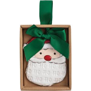 Mud Pie Christmas Santa Stamped Ornament