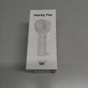 2 x Handheld Fan 1200mAh, 6.8H Max Cooling 3-Speed Portable Mini Fan, Type-C Rechargeable Personal Pocket for Travel Office Outdoor (White)