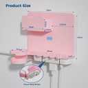 Floating Shelves for Bedside Shelf Accessories Organizer, Wall Mount Self Stick On, Cute Room Decor Aesthetic, Girls Room Decor, Cool Stuff for Bedroom Storage and Organization (Pink)