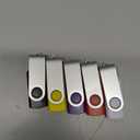 Aiibe 5 Pack 64GB USB Flash Drive 64 GB Flash Drives Thumb Drive Swivel USB Stick USB 2.0 Pen Drive (64G, 5 Mixed Colors: Black Red Yellow White Purple)