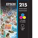 EPSON 215 Ink Standard Capacity Black & Color Cartridge Combo Pack (T215120-BCS) Works with WorkForce WF-100, 110 and EC-110