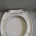 Toilet Seat Round Soft Close16.5'', Toilet Lid Slow Close Quiet No Slam, Easy Installation & ReleaseSafe PP Material Easy Clean, Comfortable Ergonomic Design, 2 Years Support, White Plastic