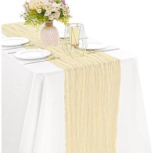 Cheesecloth Table Runner Rustic Gauze 1 Piece Beige Cheesecloth Table Runner Rustic Gauze 1 Piece Beige