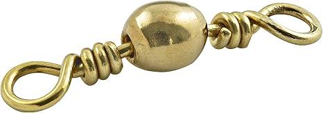 SouthBwnd Brass Barrel Swivels Mix Size 14, 1/0, 7, Pack of 3
