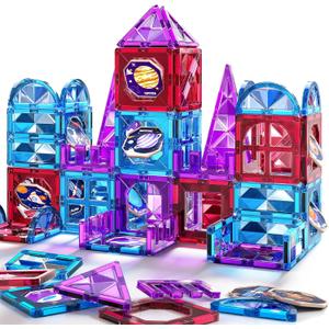 Magnet Toy for Toddlers 1-3, Toddler Magnet Building Blocks Tiles Toys for Kids Ages 1-3 4-8, Preschool Learning Sensory Educational Gifts Toys for Boys and Girls 3+ Year Old