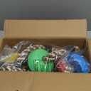 Rainbow Craft Colorful Climbing Rope - 6.5ft with 5 Knotted Foot - Kids Ninja Rope for Ninja Warrior Slackline Obstacle Course Accessories Kids Swing Set Backyard Play