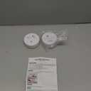 Geevon 2 Pack Water Leak Detectors, 100dB Water Sensor Alarms Flood Detector for Basements, Bathrooms, Laundry Rooms, Kitchens, Garages, and Attics, Water Alarms Battery-Operated (Battery Included) (White)